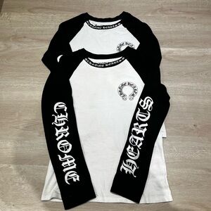 Chrome Hearts Black and White Long Sleeve Tee